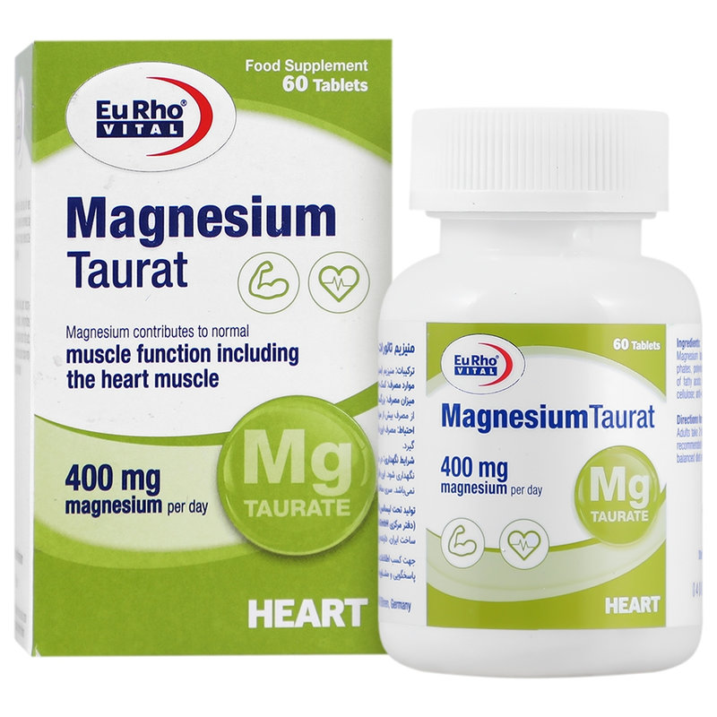 یوروویتال®قرص منیزیم تائورات60عددی